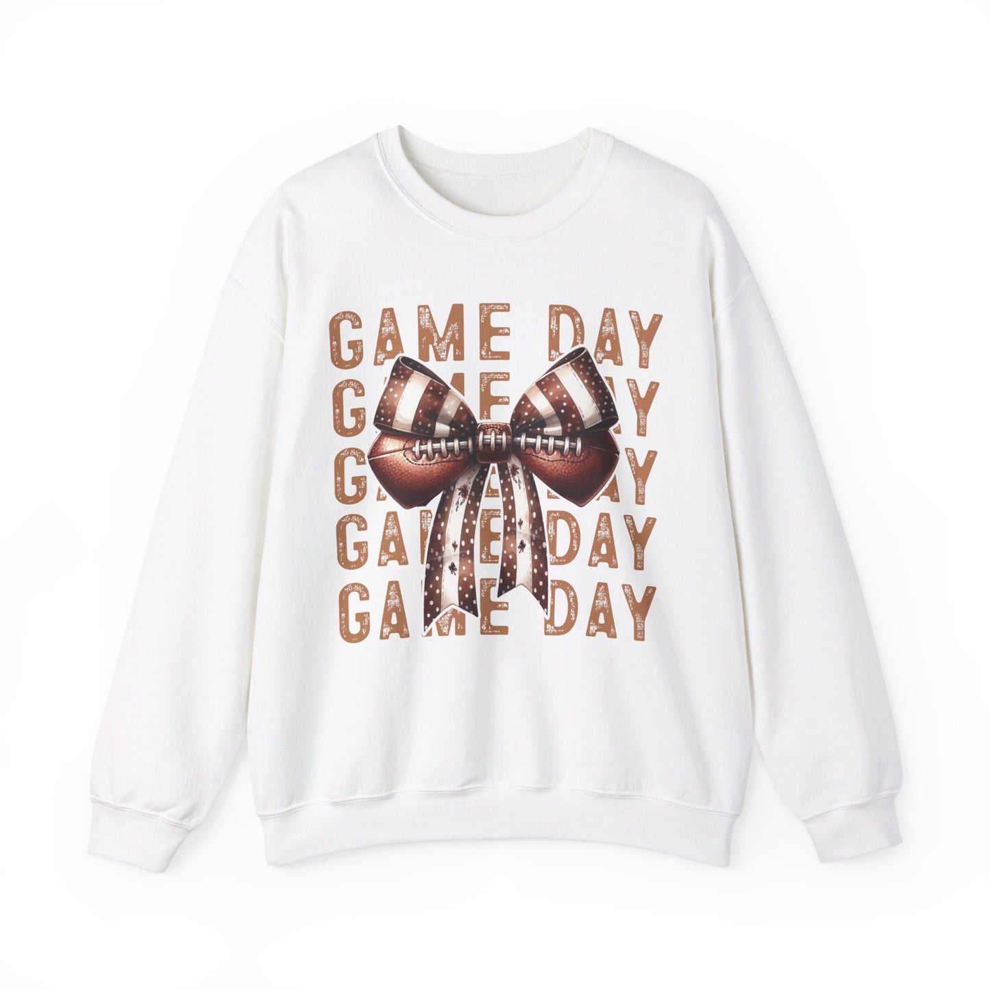 Game Day Football Bow - Unisex Heavy Blend™ Crewneck Sweatshirt