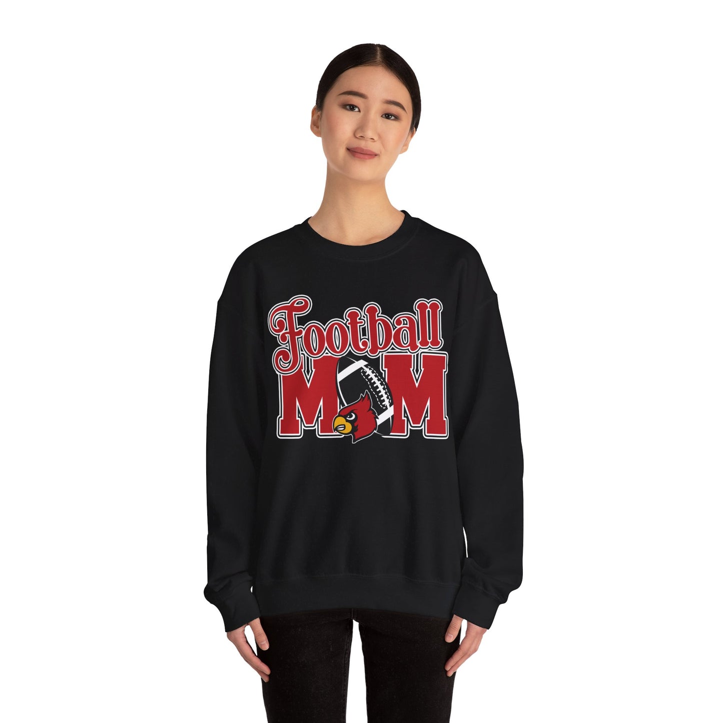 Football Mom Custom Player Name and Number - Unisex Heavy Blend™ Crewneck Sweatshirt