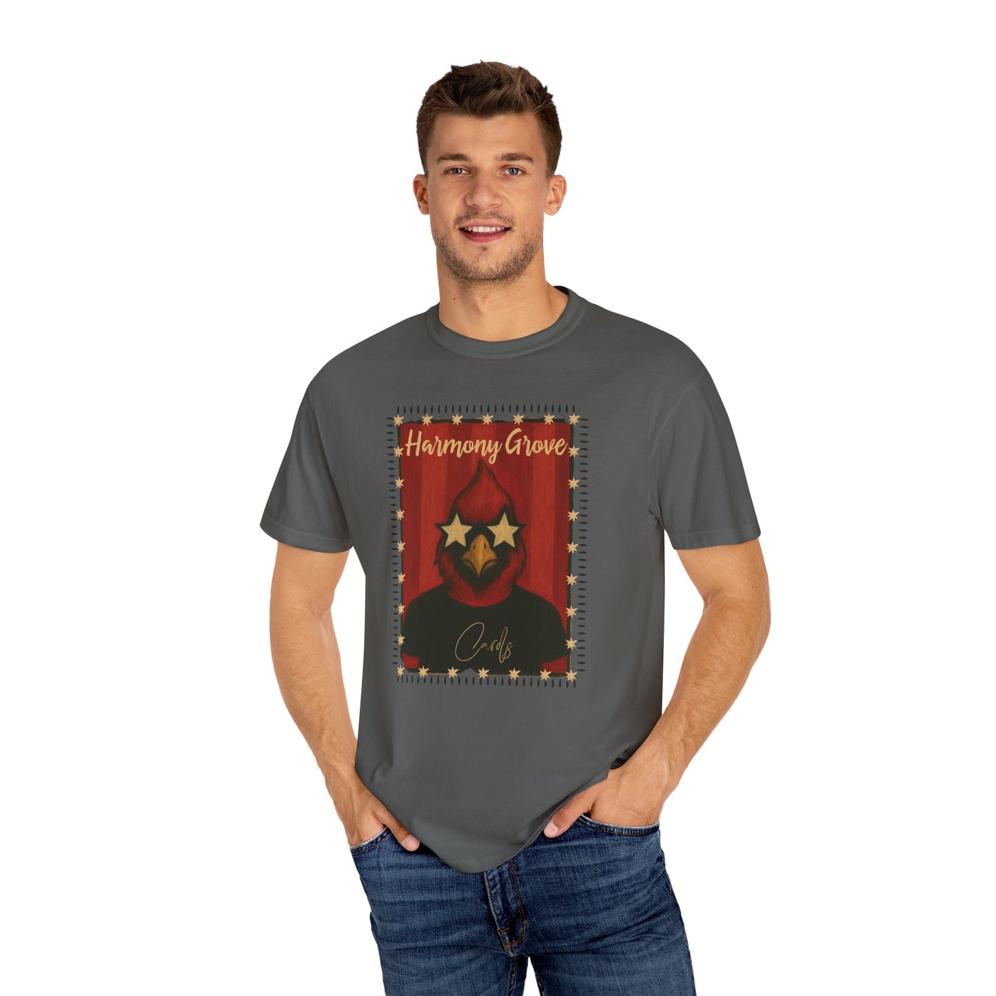 Harmony Grove Cards Painted Cardinal - Comfort Colors T Shirt