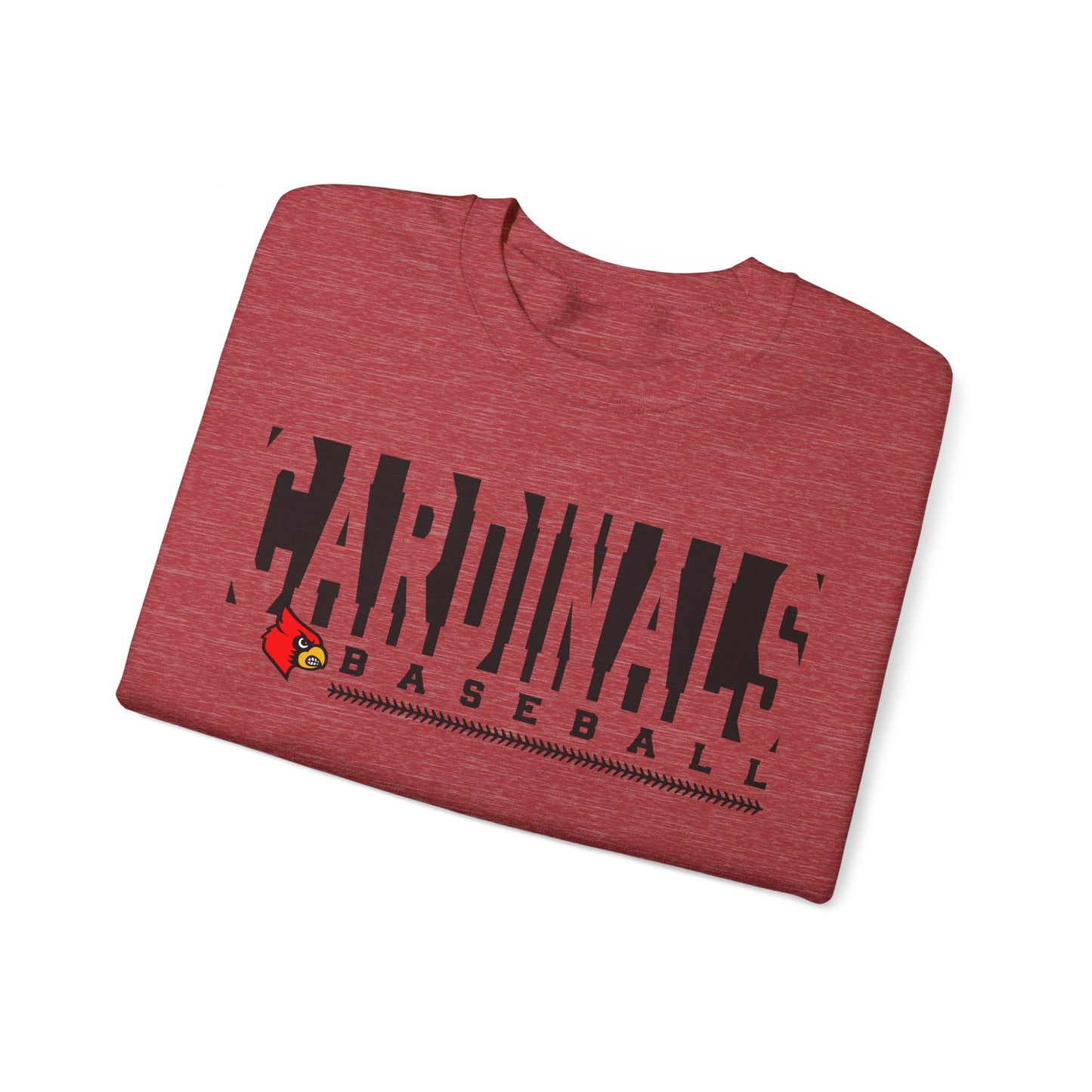Cardinals Baseball Inset Text - Unisex Heavy Blend™ Crewneck Sweatshirt