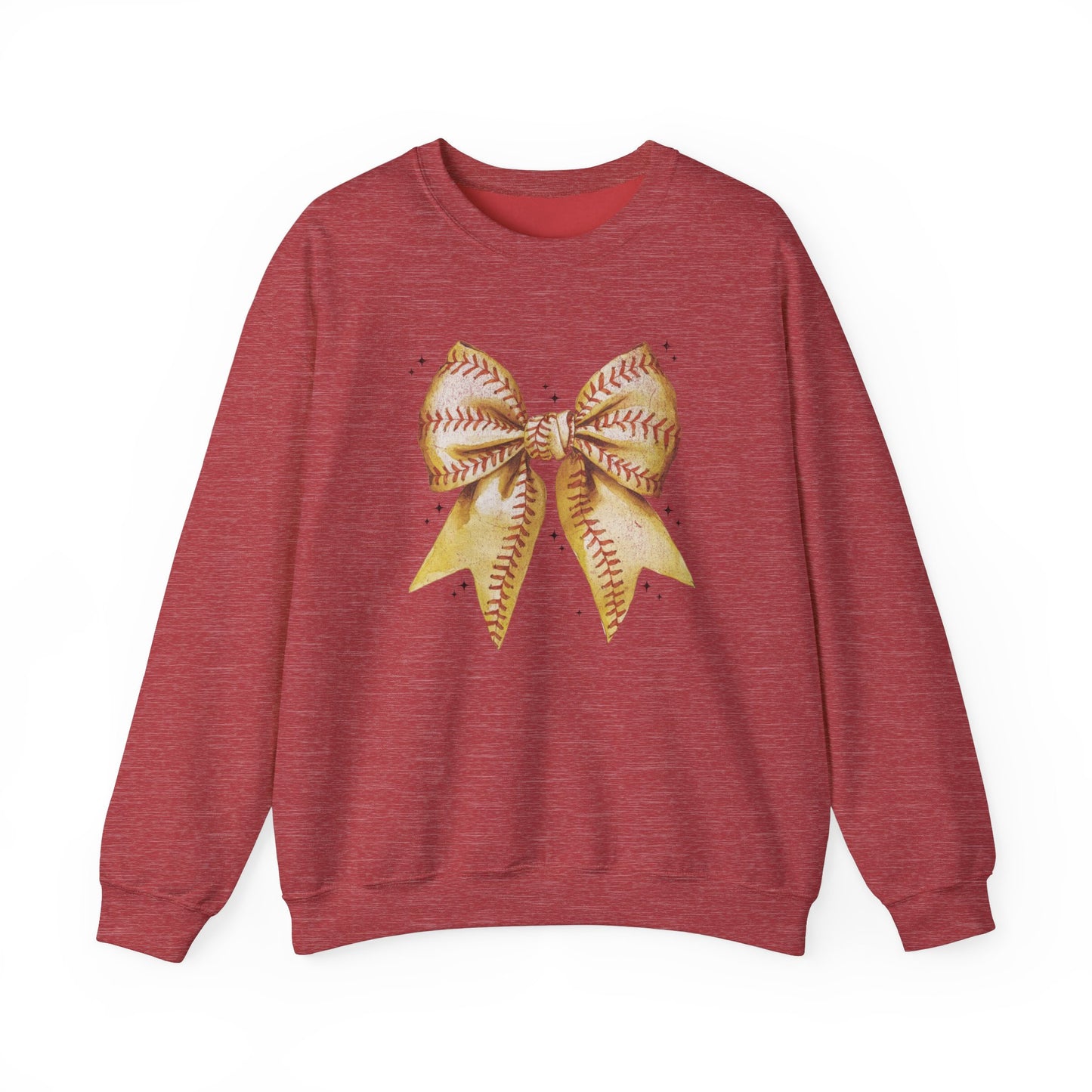 Game Day Softball Coquette Bow - Unisex Heavy Blend™ Crewneck Sweatshirt