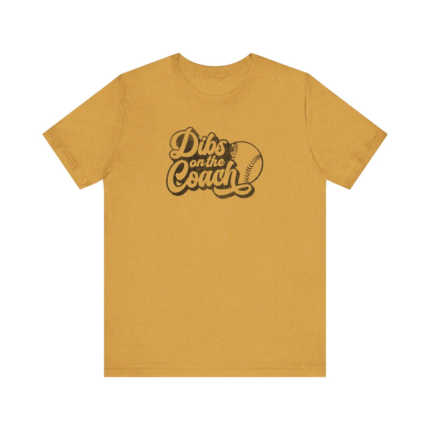 Vintage Dibs on the Coach Baseball - Bella + Canvas Short Sleeve Tee