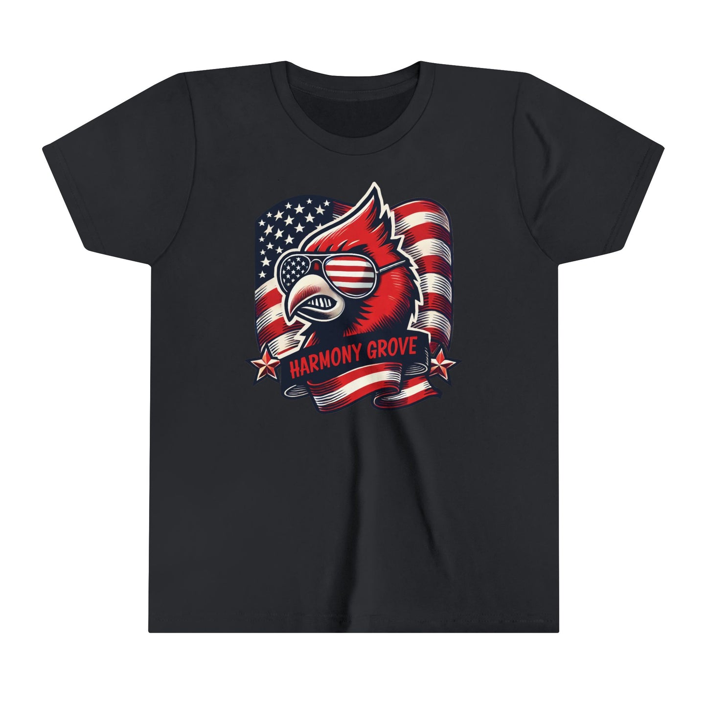Patriotic Harmony Grove Cardinal - Bella + Canvas Youth Tee