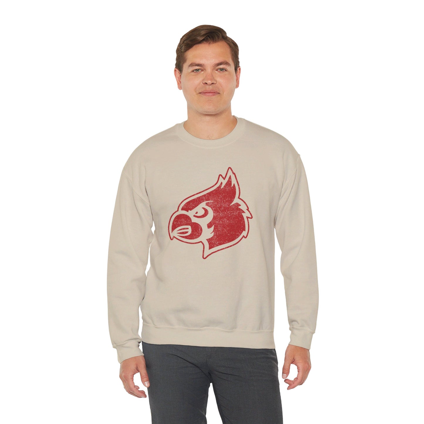 Distressed Cardinal - Unisex Heavy Blend™ Crewneck Sweatshirt