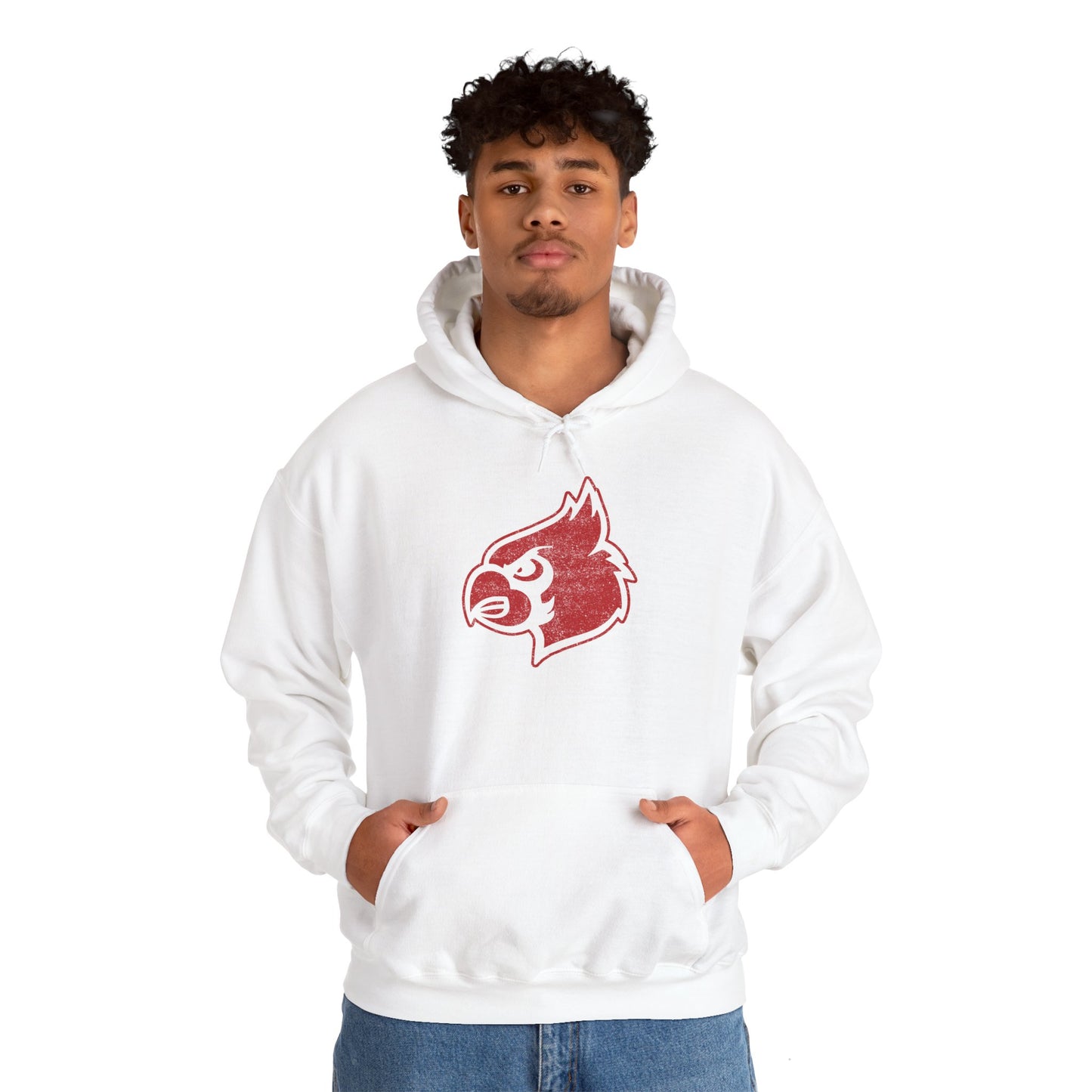 Distressed Cardinal - Unisex Heavy Blend™ Hooded Sweatshirt