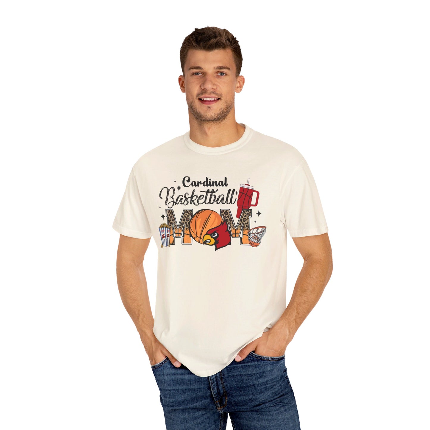 Cardinal Basketball Mom - Comfort Colors T-shirt