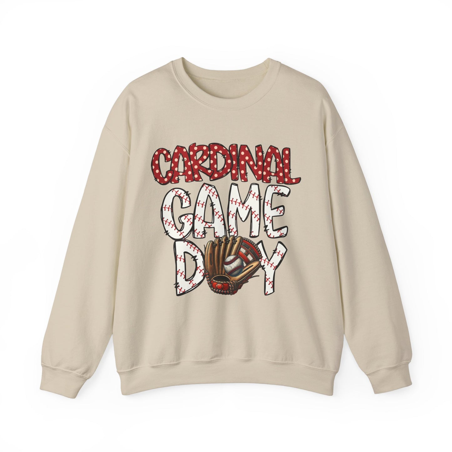 Cardinal Baseball Game Day - Unisex Heavy Blend™ Crewneck Sweatshirt