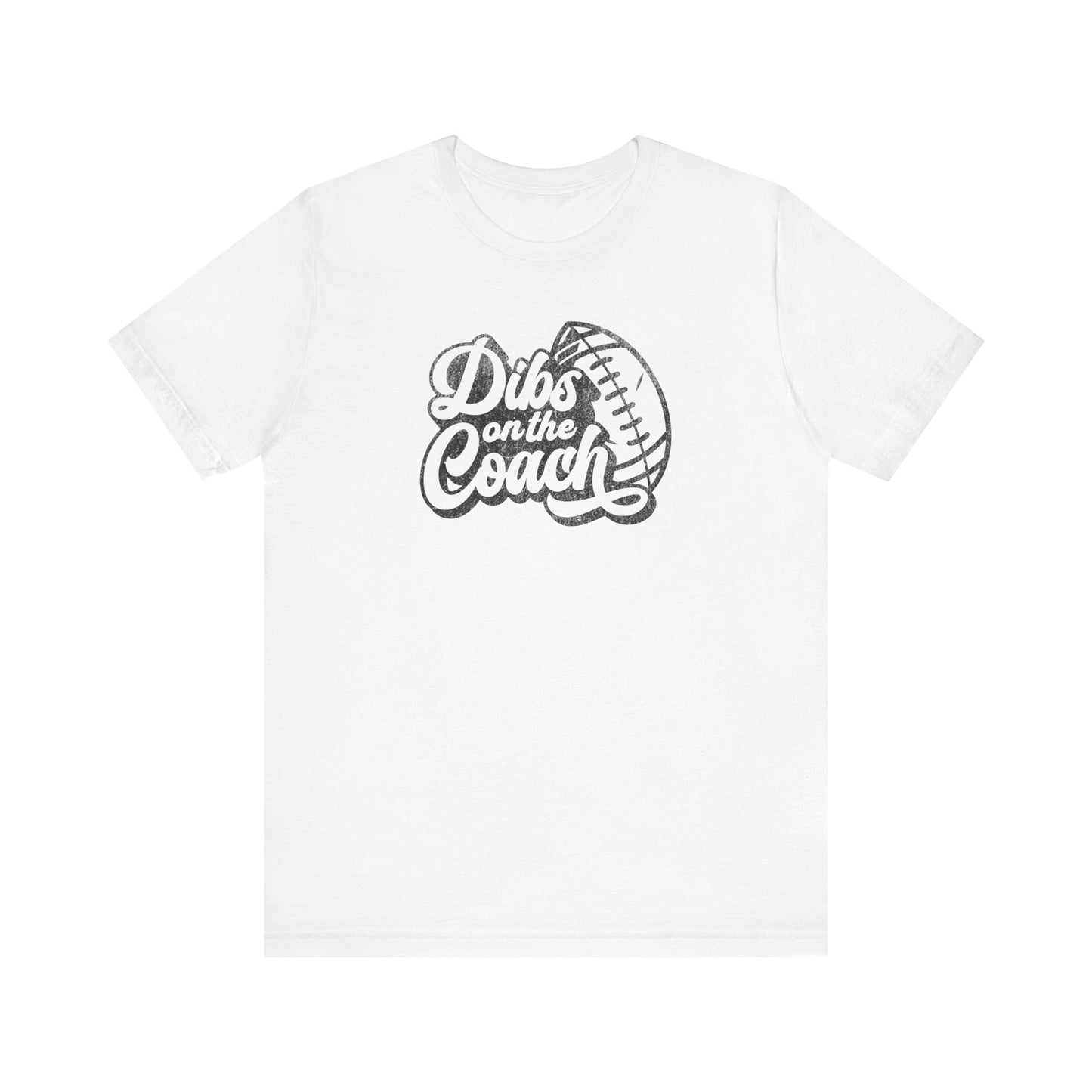 Vintage Dibs on the Coach Football - Bella + Canvas Short Sleeve Tee