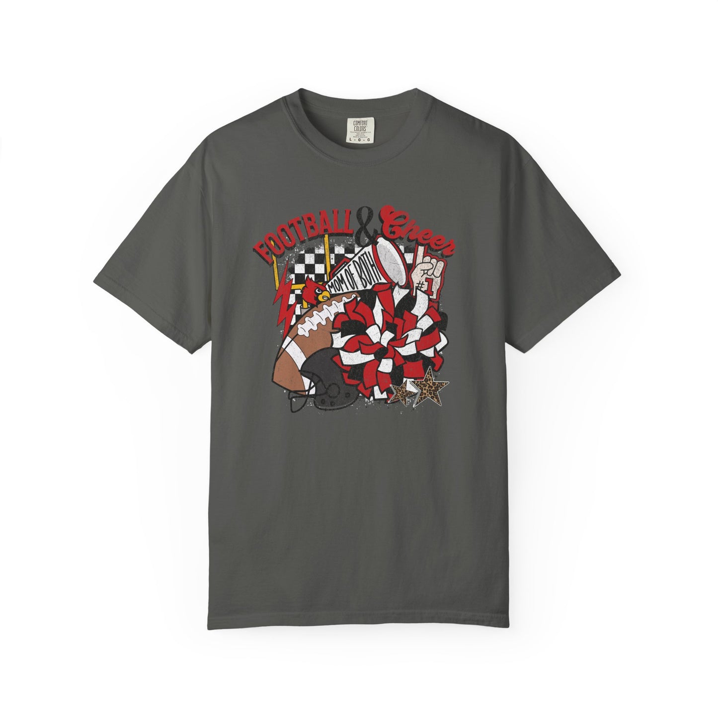 Cheer and Football Mom of Both - Comfort Colors T Shirt