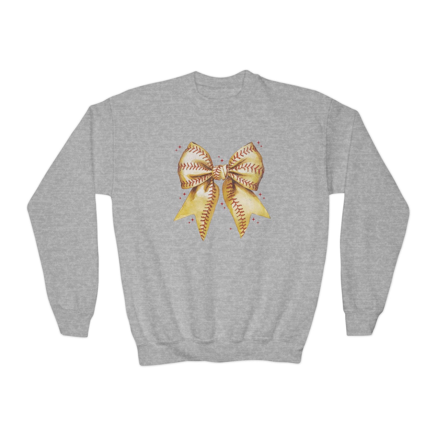 Game Day Softball Coquette - Youth Crew Sweatshirt