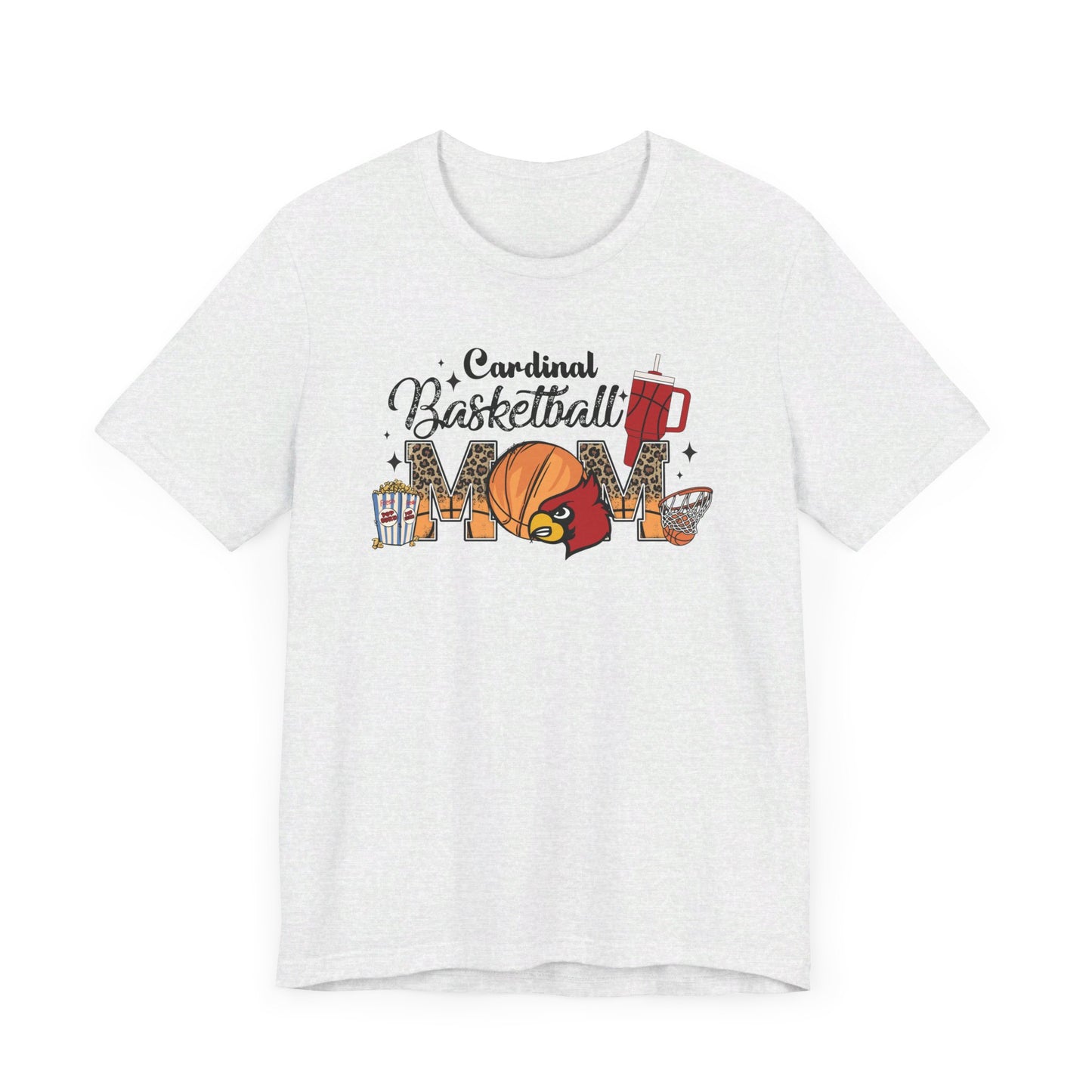 Cardinal Basketball Mom - Bella + Canvas Short Sleeve Tee