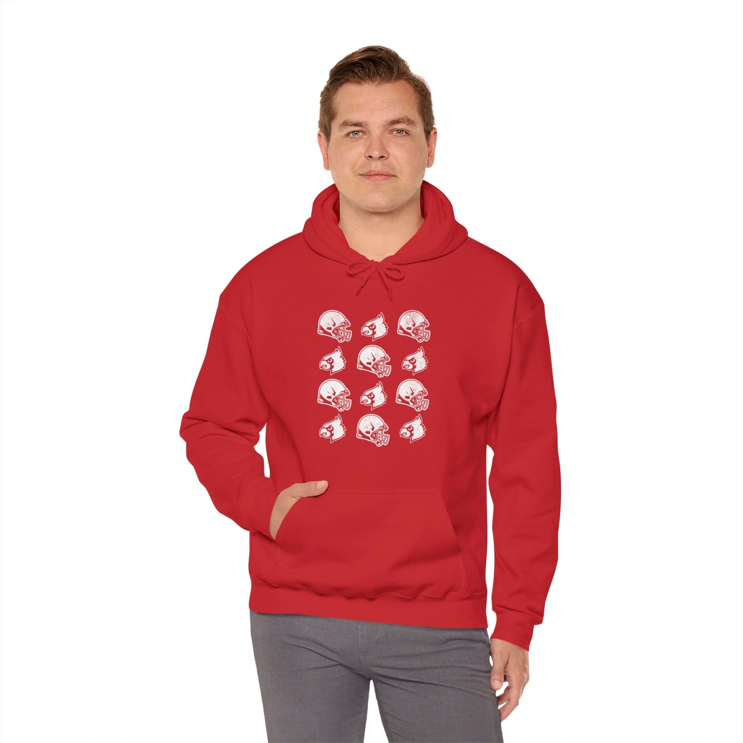 Vintage Helmets and Cardinals - Unisex Heavy Blend™ Hooded Sweatshirt