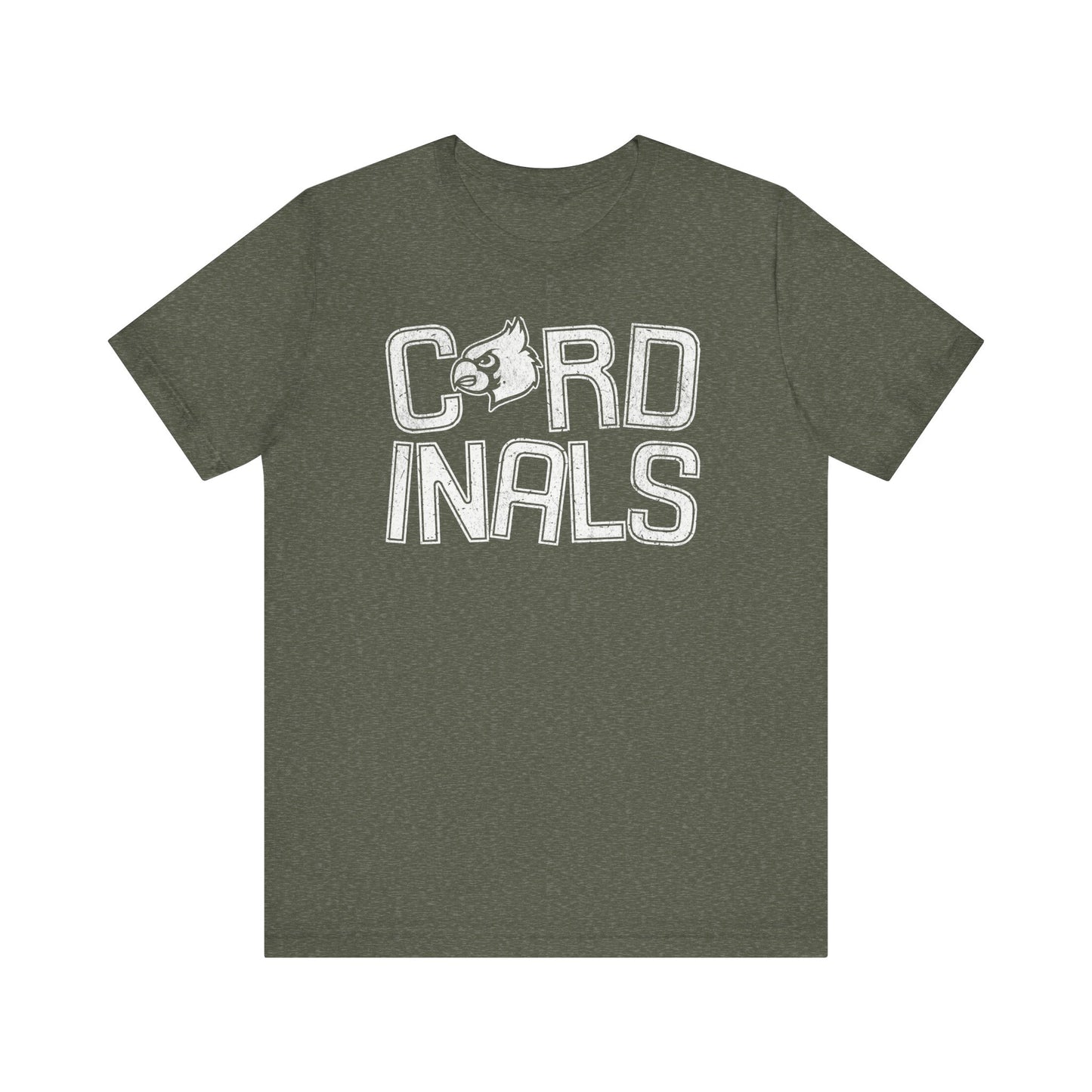 Vintage Cardinals Slanted - Bella + Canvas Short Sleeve Tee