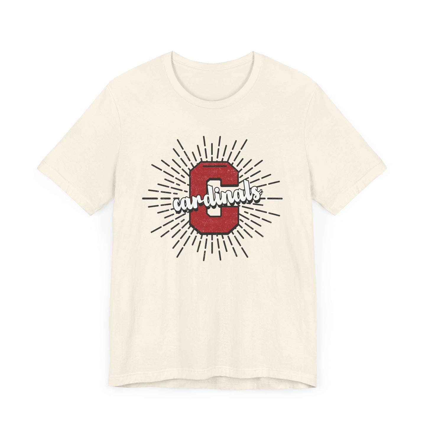 Cardinals Sunburst - Bella + Canvas Short Sleeve Tee
