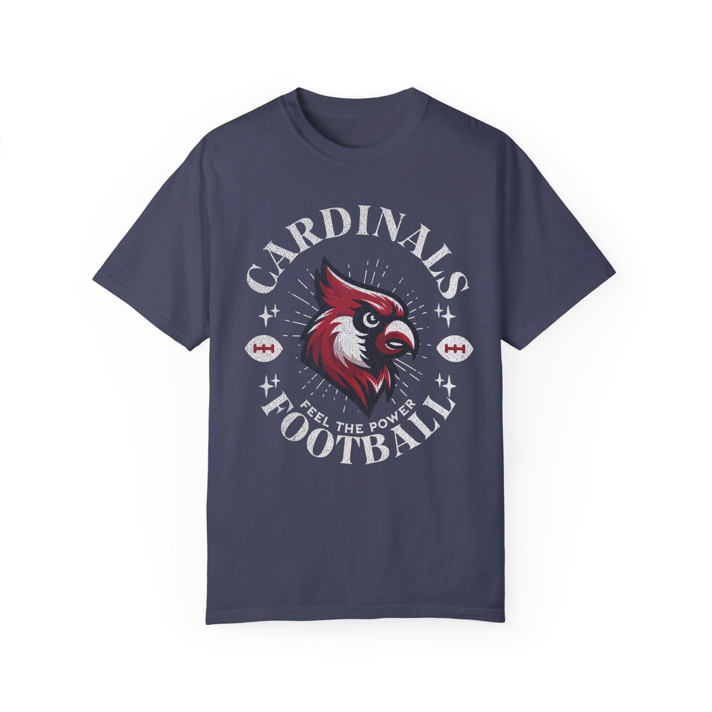 Cardinal Football Distressed - Comfort Colors T-shirt