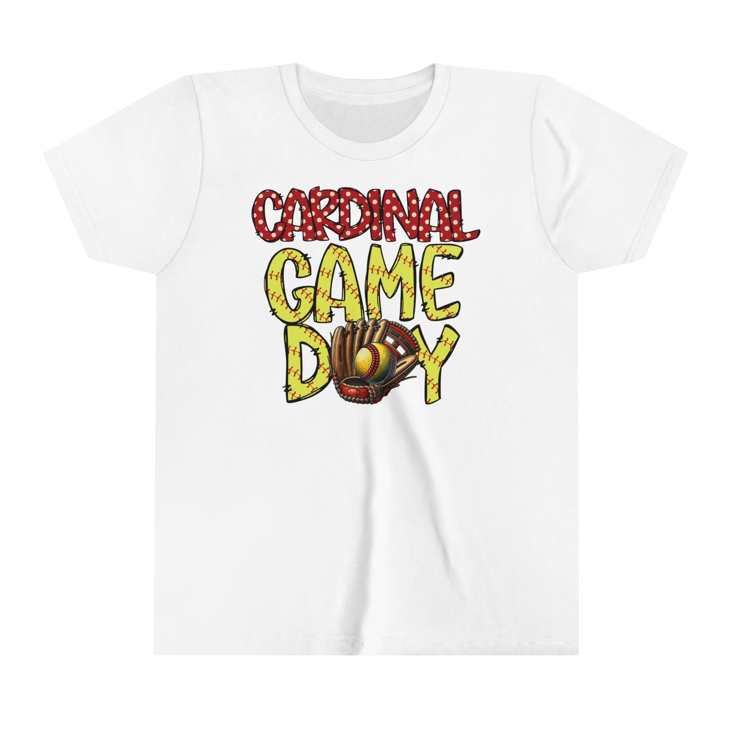 Cardinal Game Day Softball - Bella + Canvas Youth Tee
