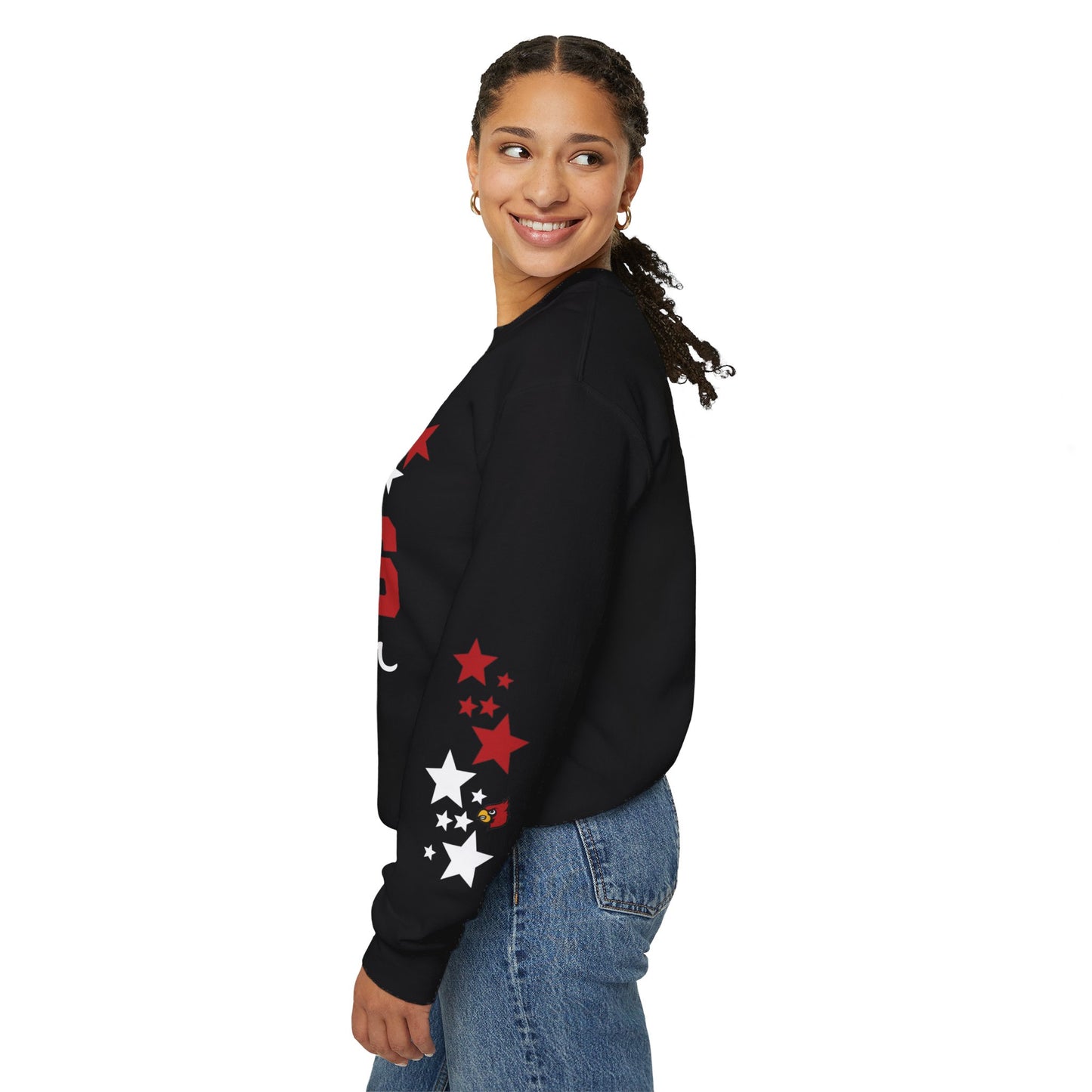 Cardinals Nation with Star Sleeves - Unisex Heavy Blend™ Crewneck Sweatshirt