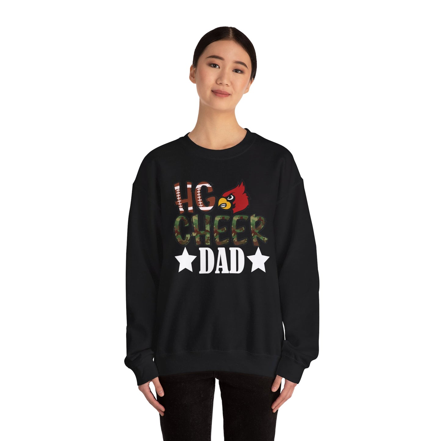 HG Cheer Dad Football - Unisex Heavy Blend™ Crewneck Sweatshirt