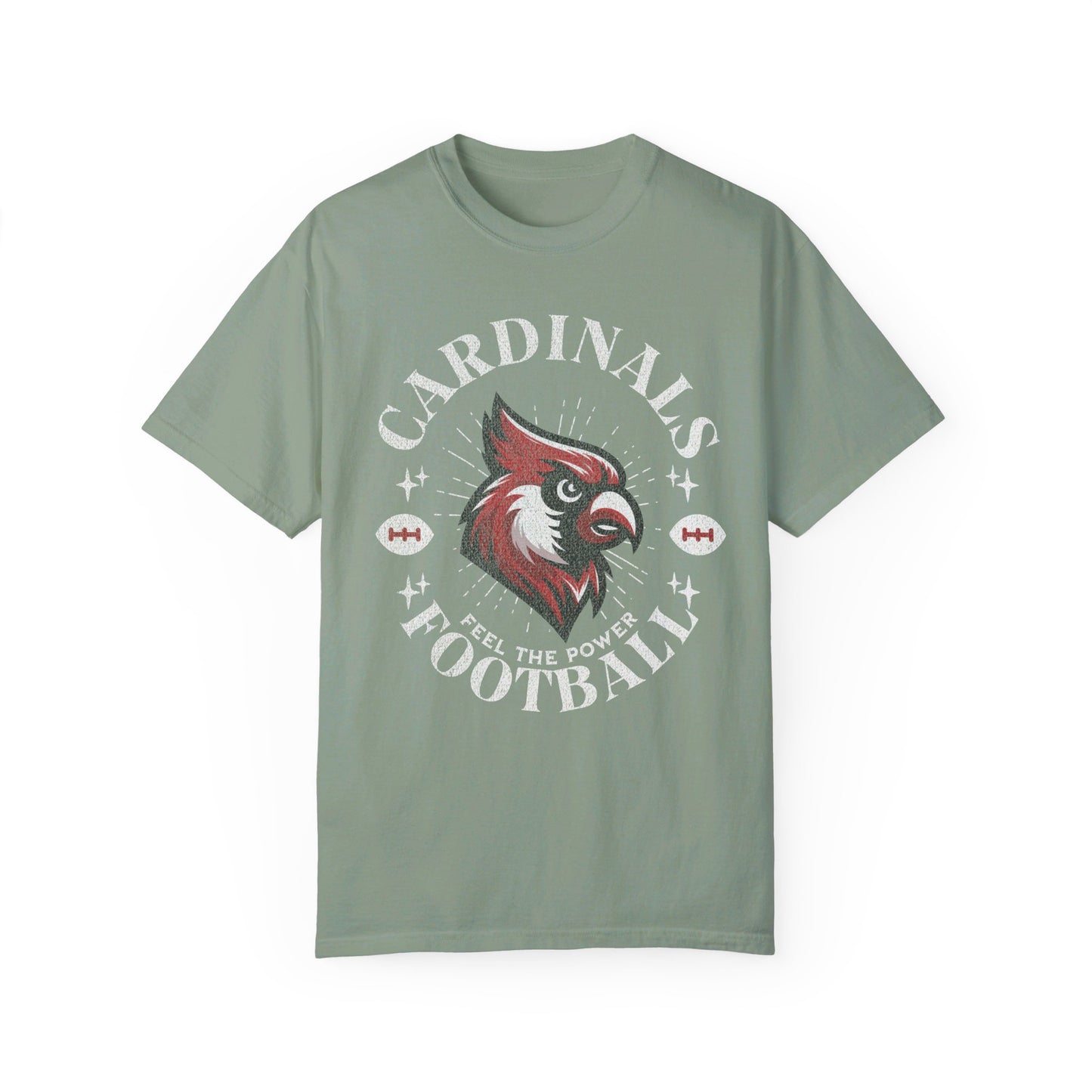 Cardinal Football Distressed - Comfort Colors T-shirt