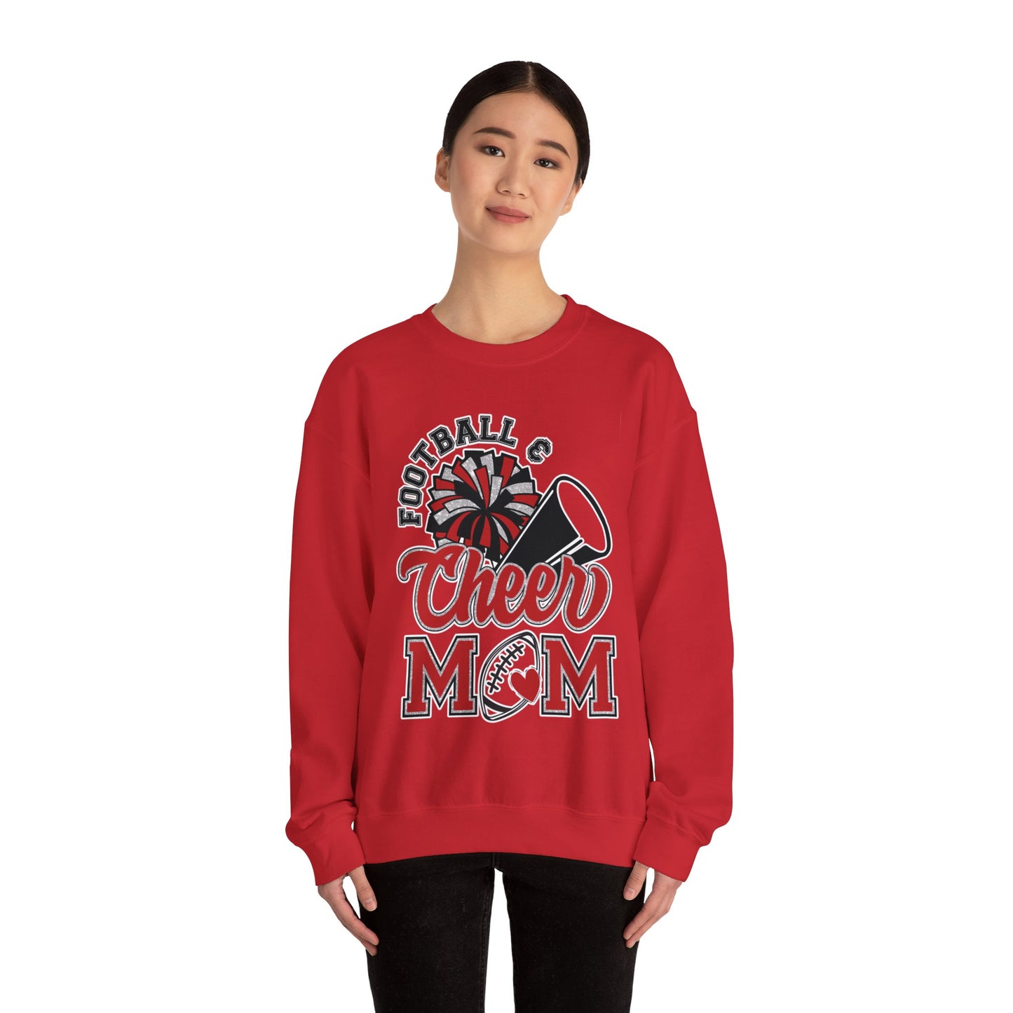 Football and Cheer Mom - Unisex Heavy Blend™ Crewneck Sweatshirt