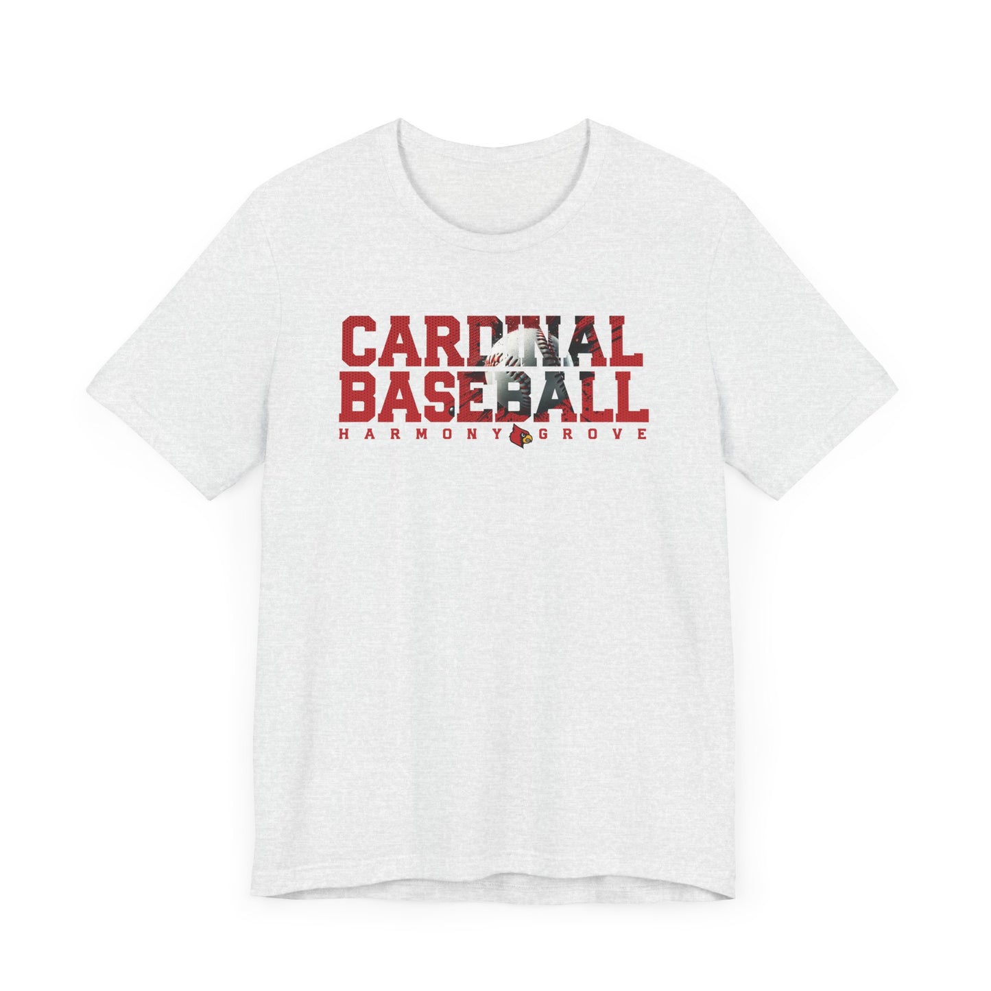 Cardinal Baseball Harmony Grove - Bella + Canvas Short Sleeve Tee