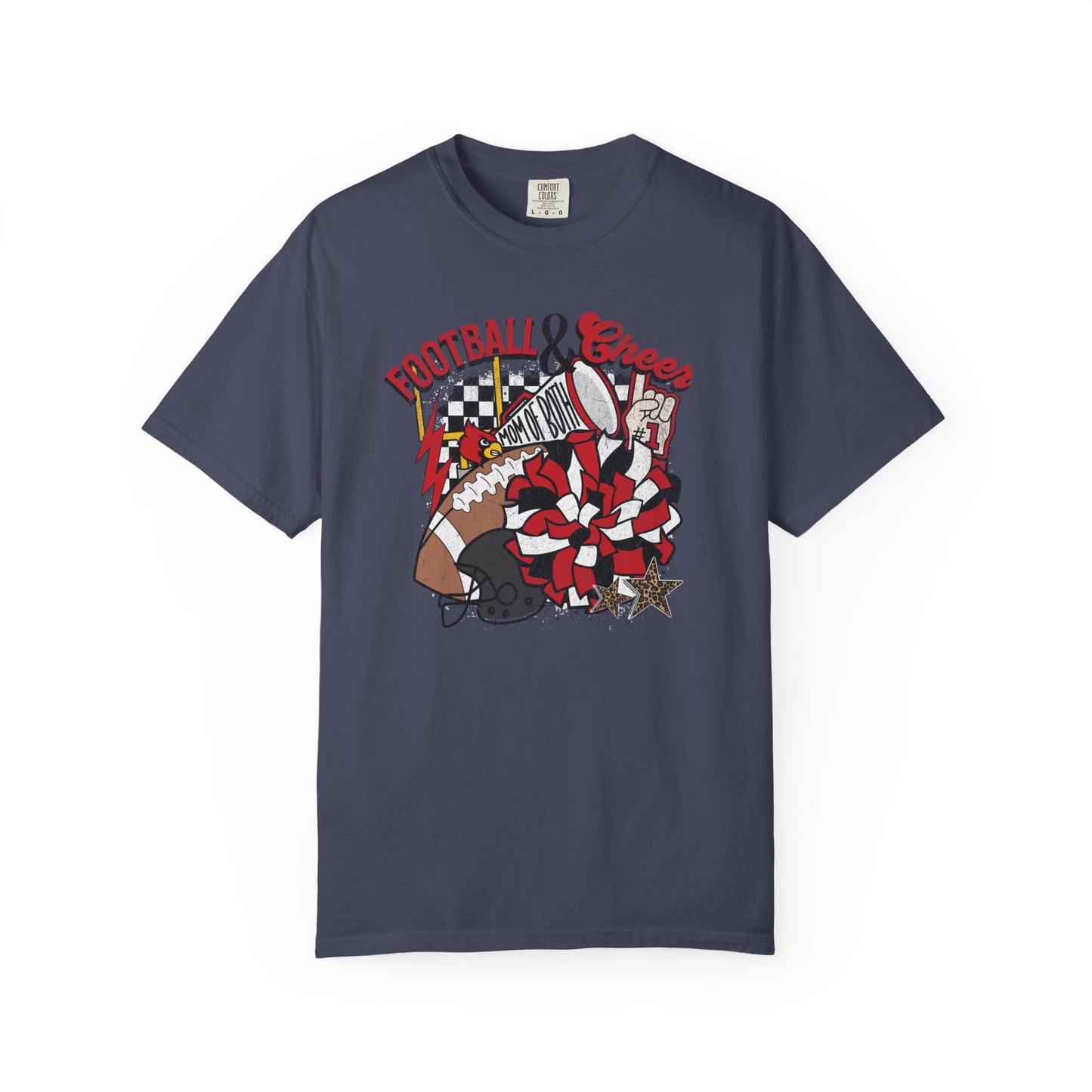 Cheer and Football Mom of Both - Comfort Colors T Shirt