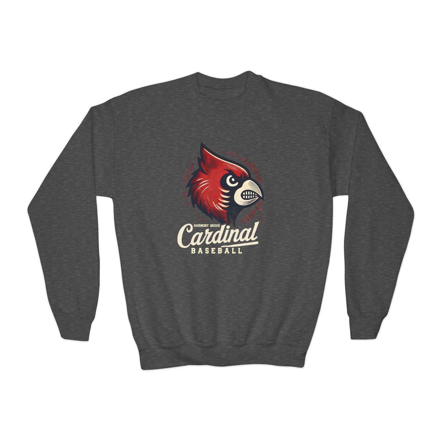 Vintage HG Cardinal Baseball - Youth Crew Sweatshirt