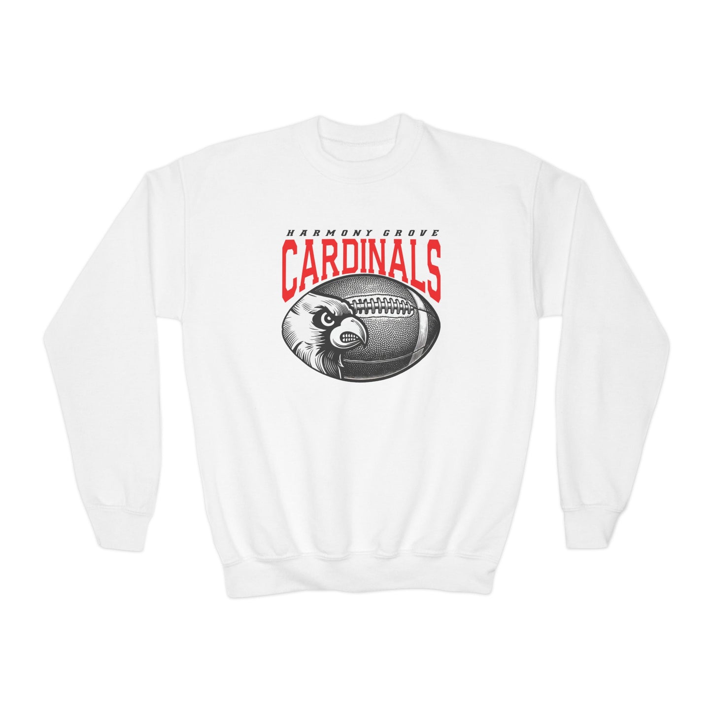 Harmony Grove Cardinals Football - Youth Crew Sweatshirt