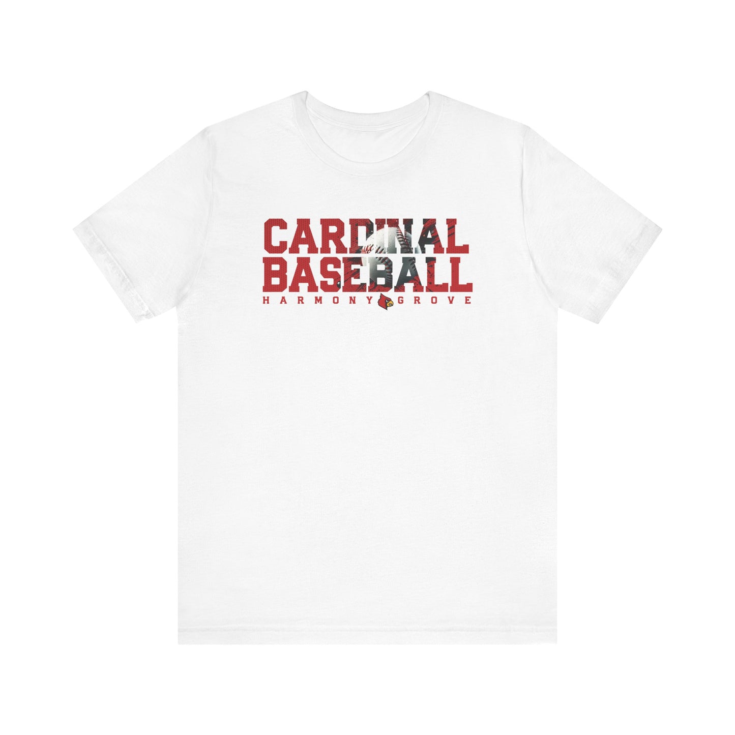 Cardinal Baseball Harmony Grove - Bella + Canvas Short Sleeve Tee