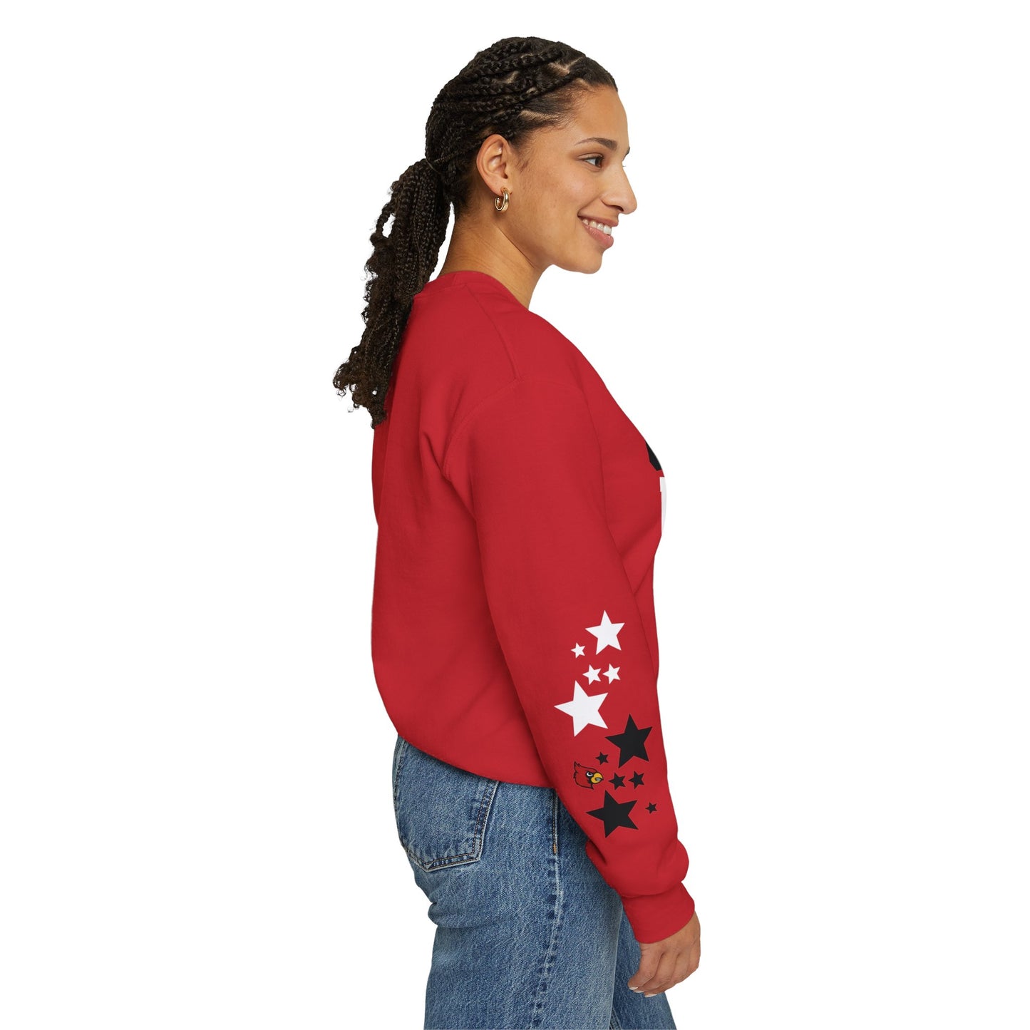 Cardinals Nation with Star Sleeves - Unisex Heavy Blend™ Crewneck Sweatshirt