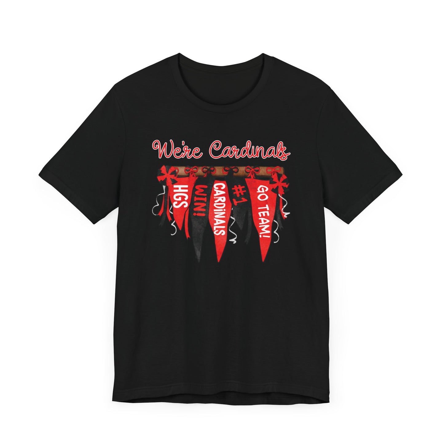 Cardinals Pennant Banner - Bella + Canvas Short Sleeve Tee