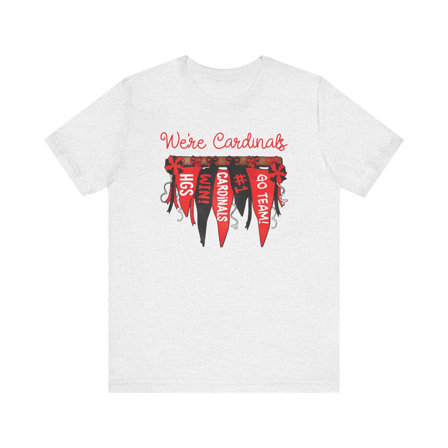 Cardinals Pennant Banner - Bella + Canvas Short Sleeve Tee