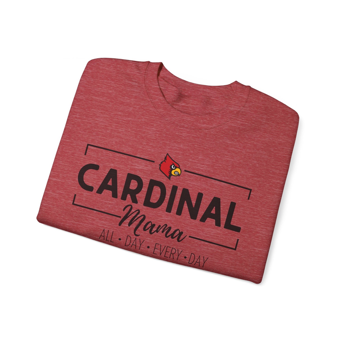 Cardinal Mama All Day Every Day - Unisex Heavy Blend™ Crewneck Sweatshirt
