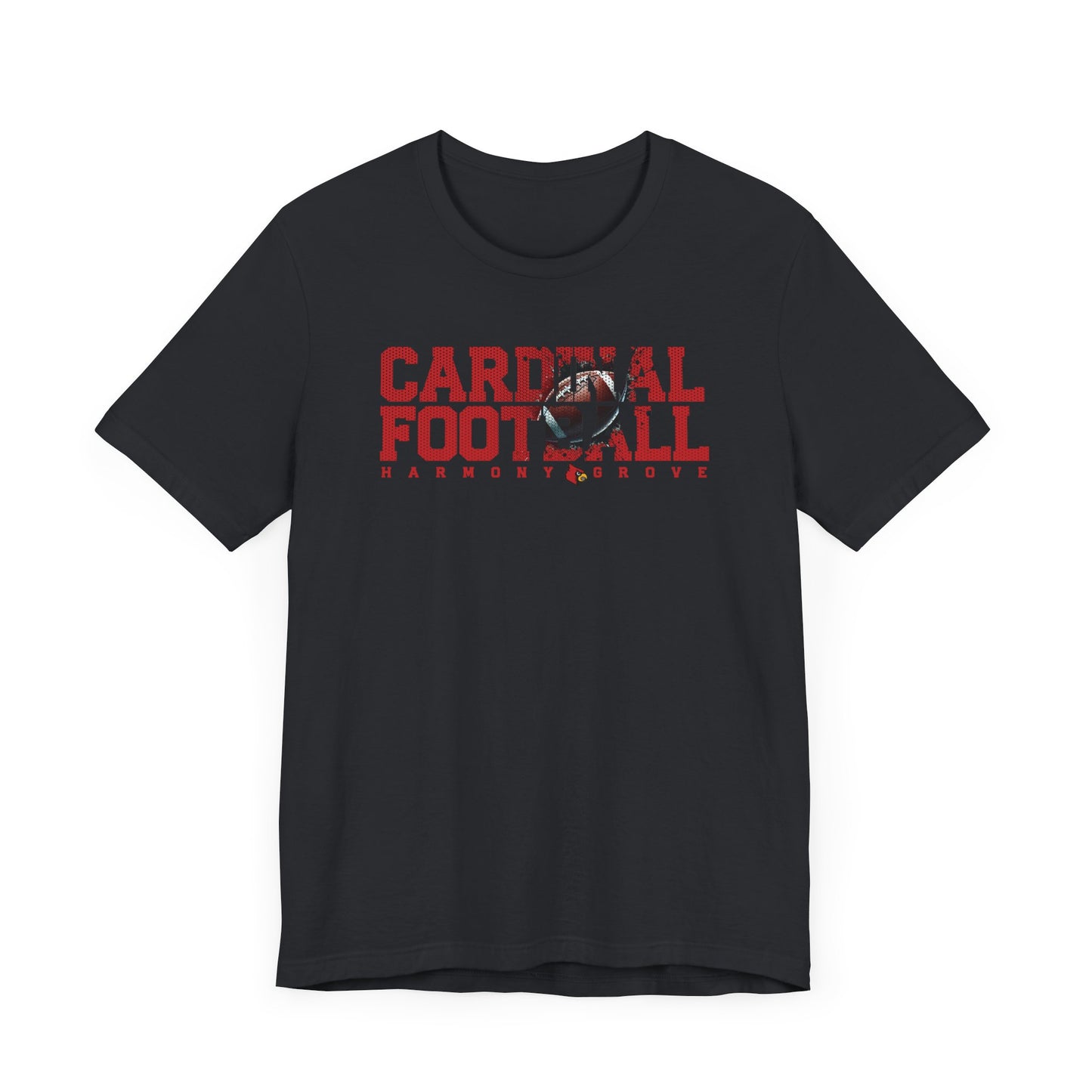 Cardinal Football Harmony Grove - Bella + Canvas Short Sleeve Tee