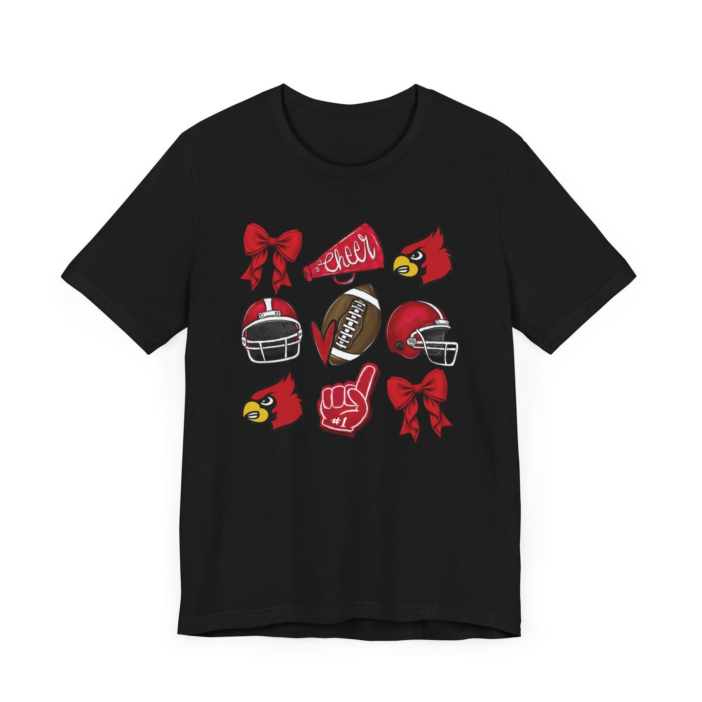 Football and Cheer Coquette - Bella + Canvas Short Sleeve Tee
