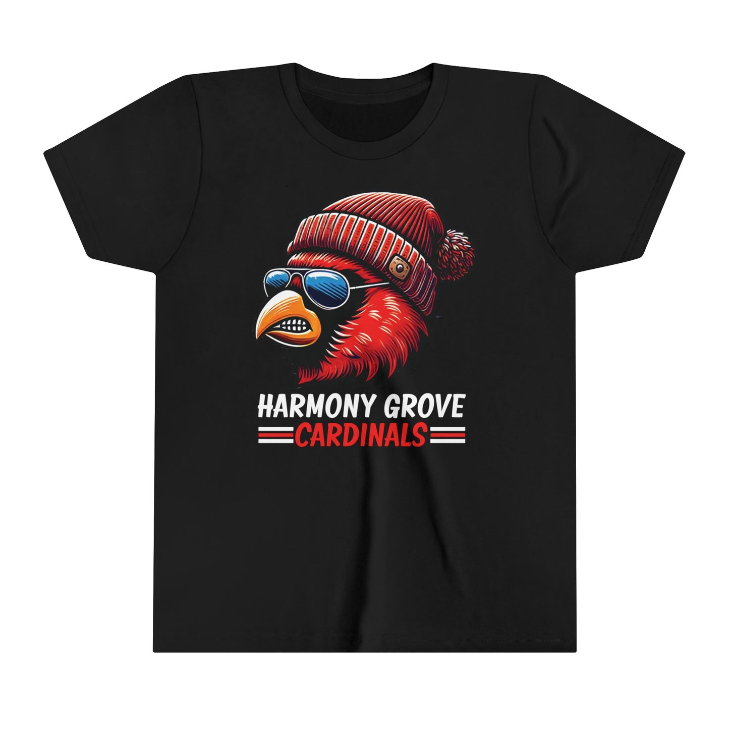 Hipster Harmony Grove Cardinal - Bella + Canvas Youth Tee
