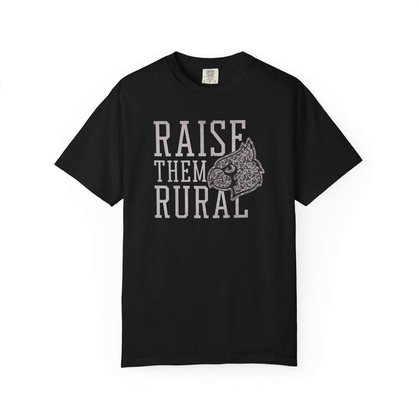 Old School Camo Raise them Rural Cardinal - Comfort Colors T Shirt