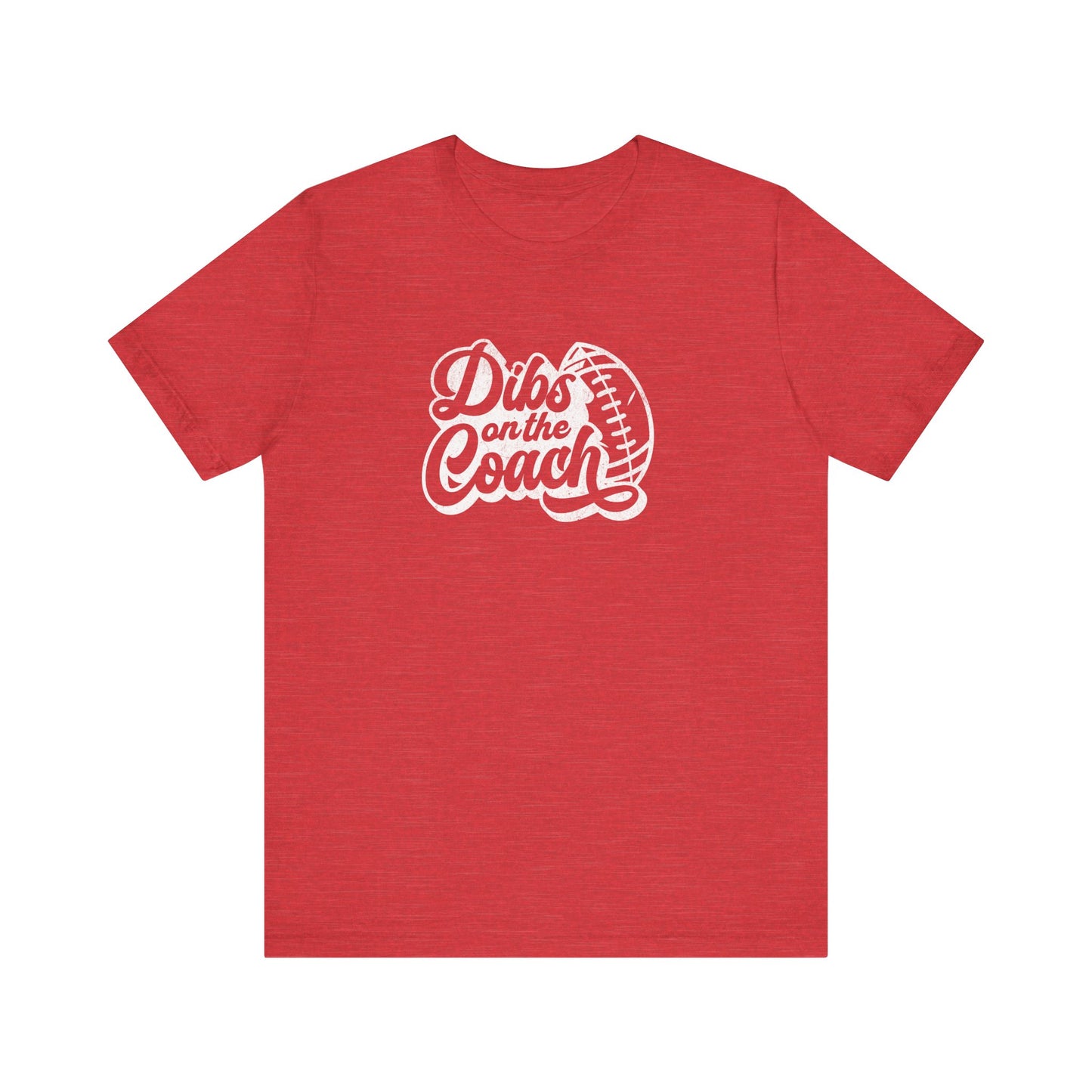 Vintage Dibs on the Coach Football - Bella + Canvas Short Sleeve Tee