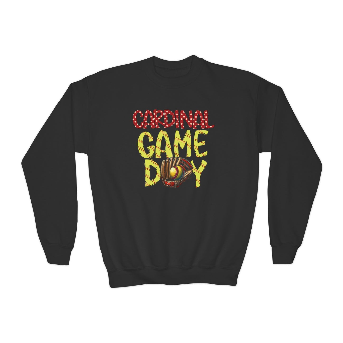 Cardinal Game Day Softball - Youth Crew Sweatshirt