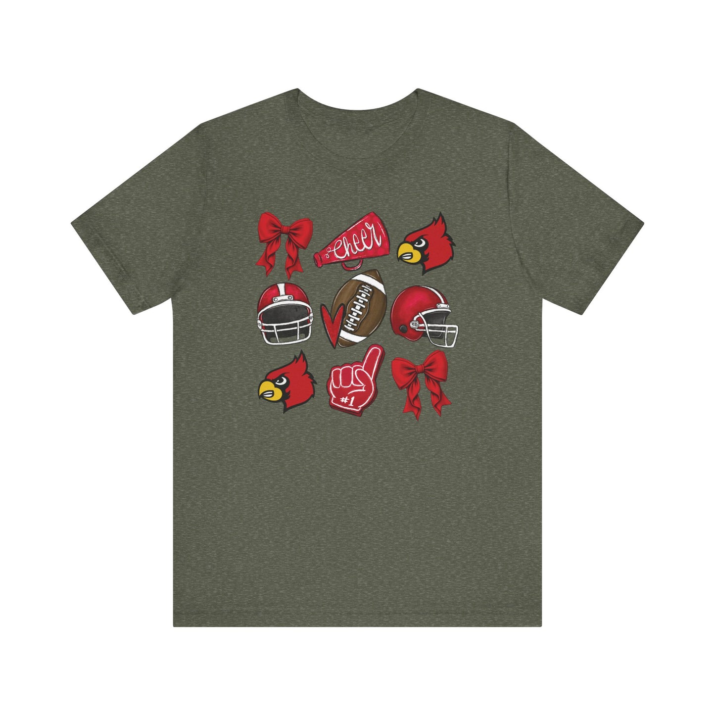 Football and Cheer Coquette - Bella + Canvas Short Sleeve Tee