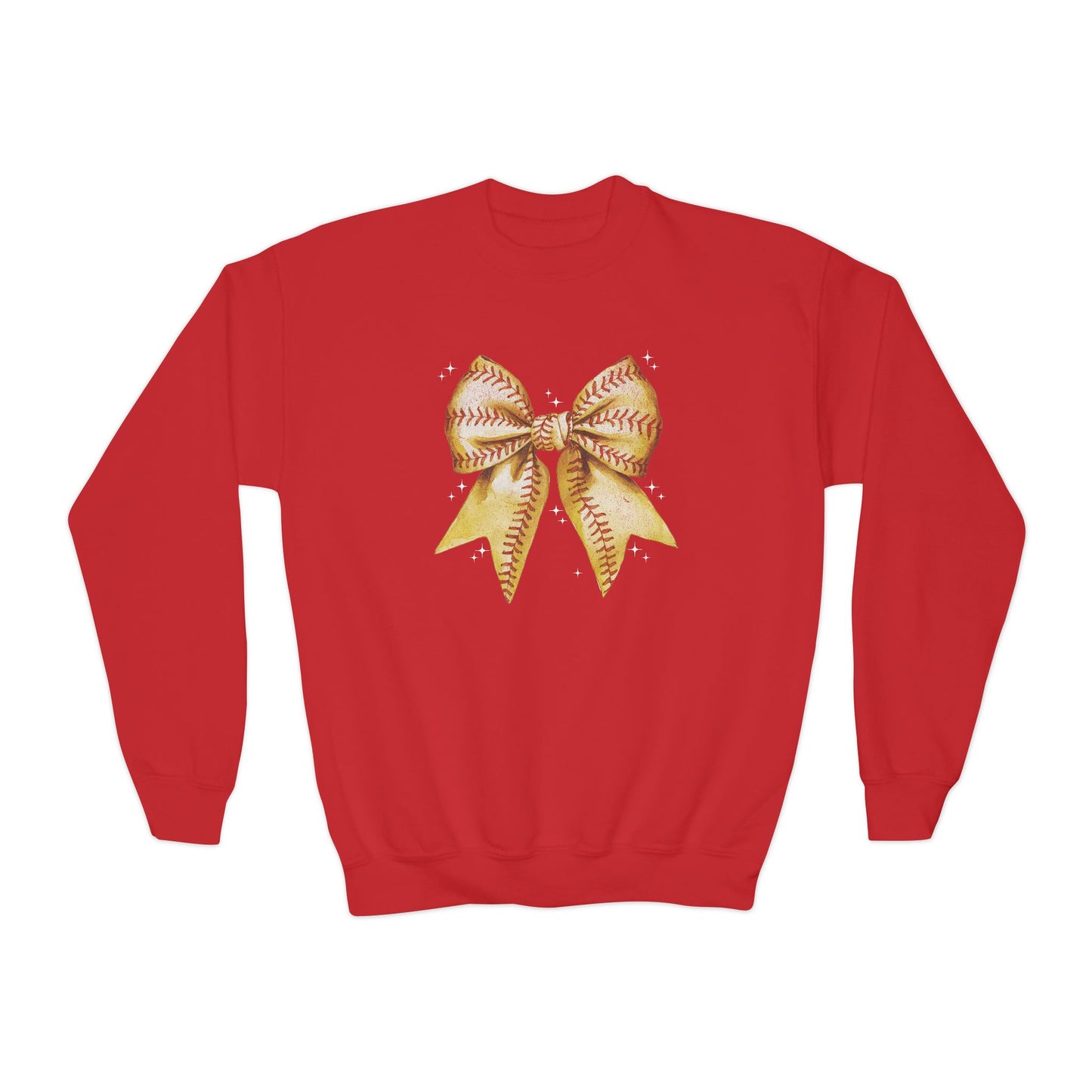 Game Day Softball Coquette - Youth Crew Sweatshirt