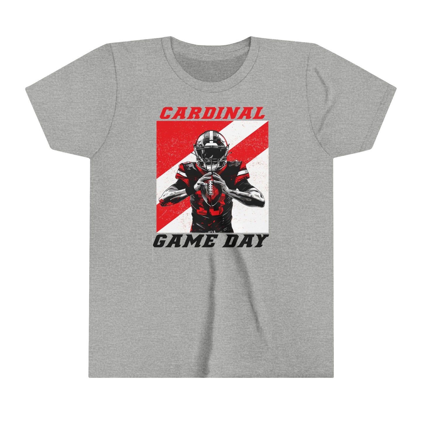 Cardinal Game Day Football - Bella + Canvas Youth Tee