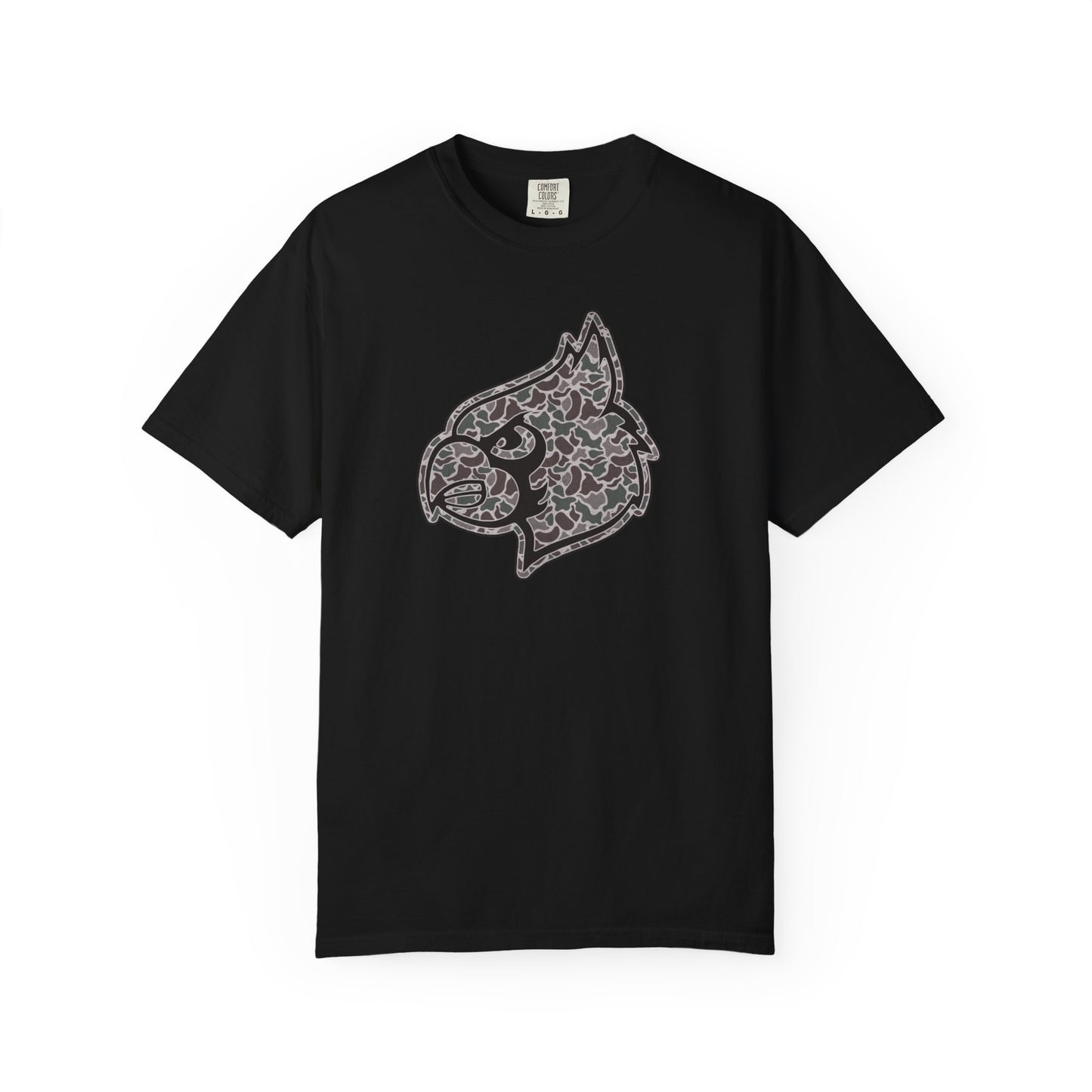 Old School Camo Cardinal Mascot - Comfort Colors T Shirt