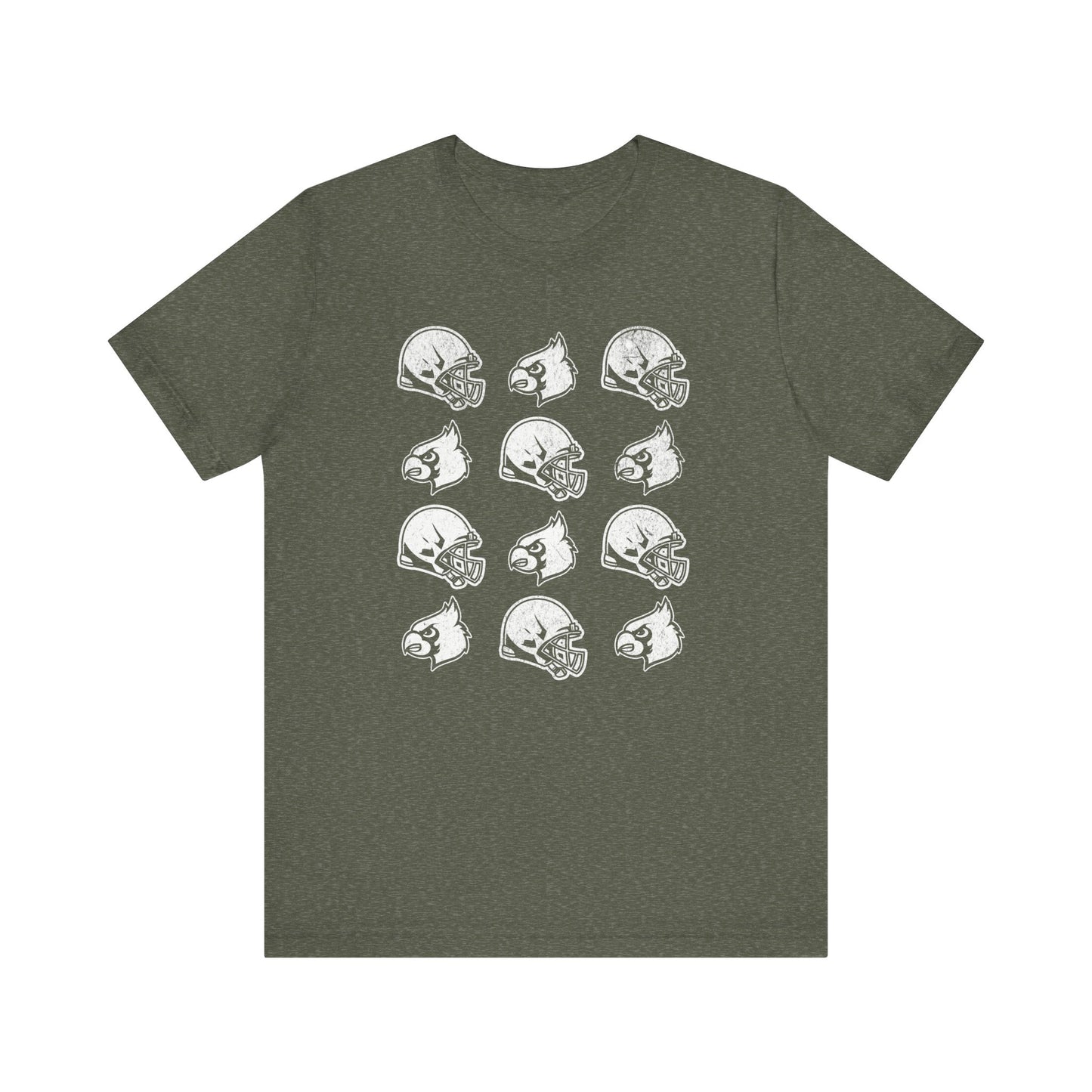 Vintage Helmets and Cardinals - Bella + Canvas Short Sleeve Tee