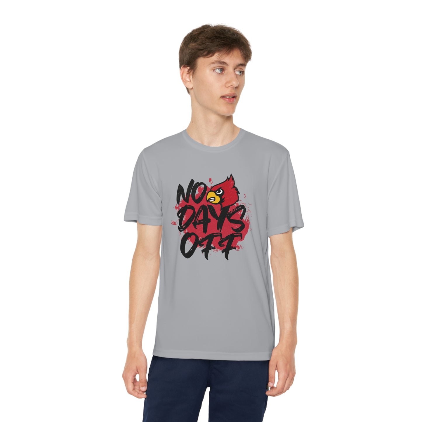 No Days Off Cardinal - Youth Sport-Tek® Competitor™ Tee