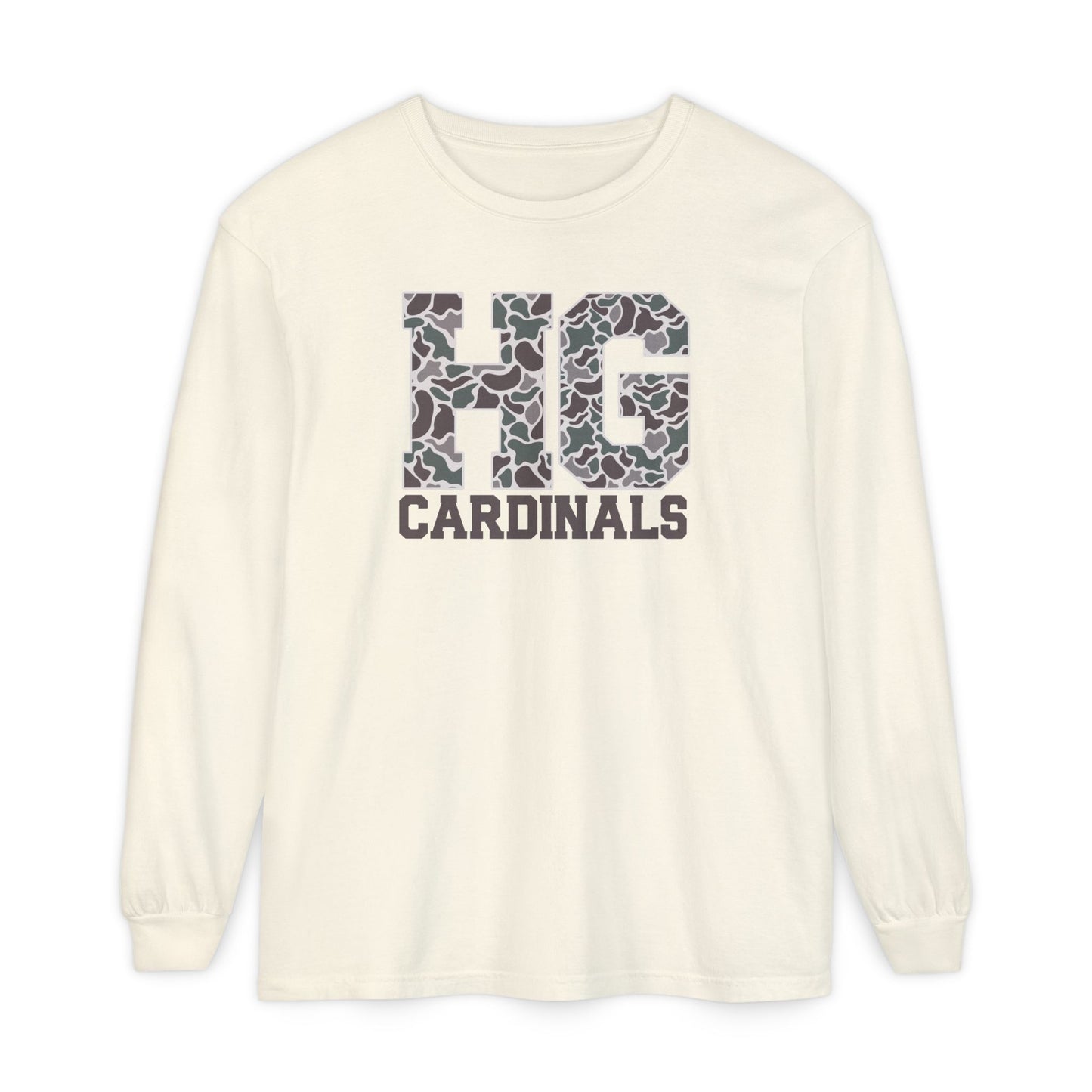 Old School Camo HG Cardinals - Comfort Colors Long Sleeve T-Shirt