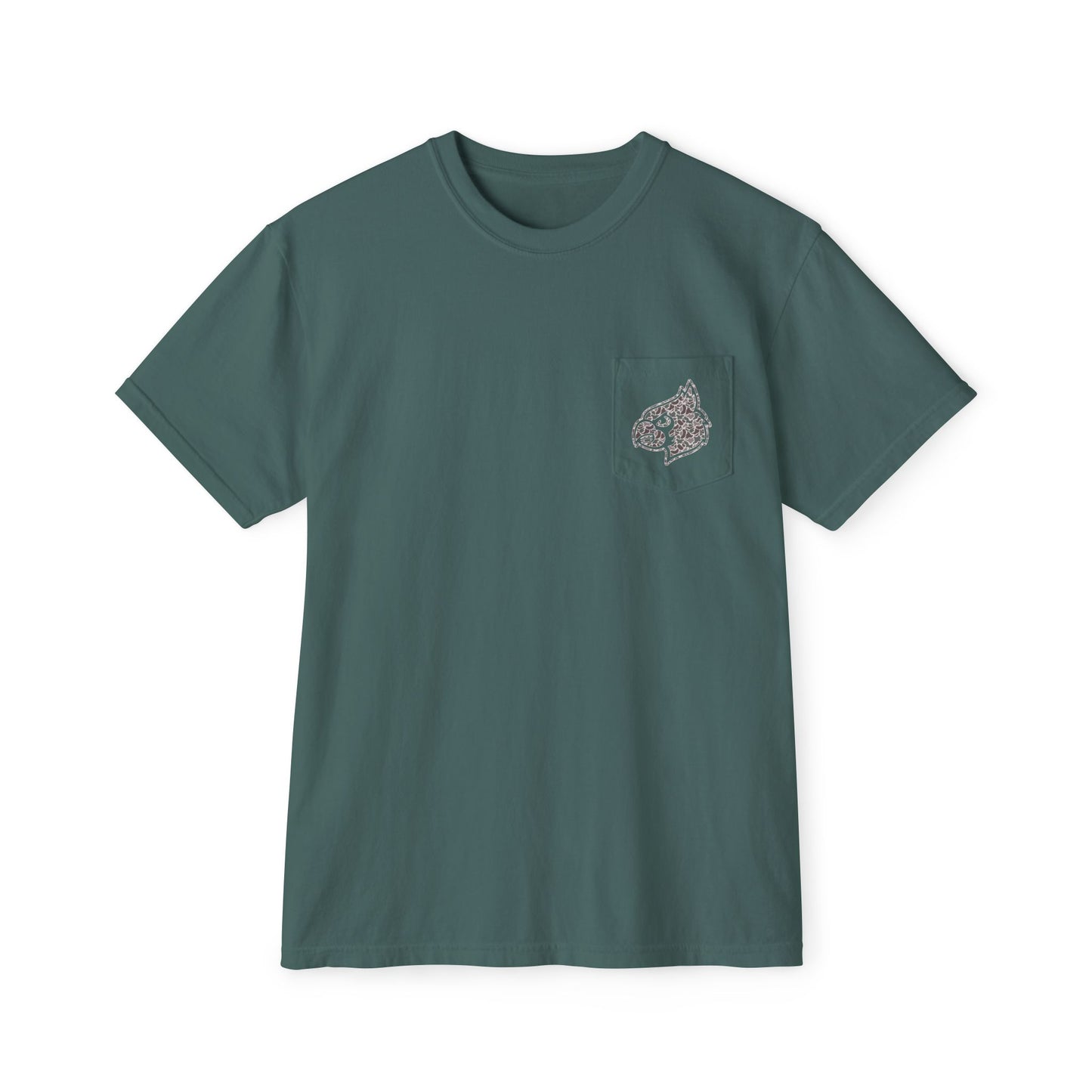Unisex Pocket T-Shirt Cardinal + HG - Comfort Colors Tshirt
