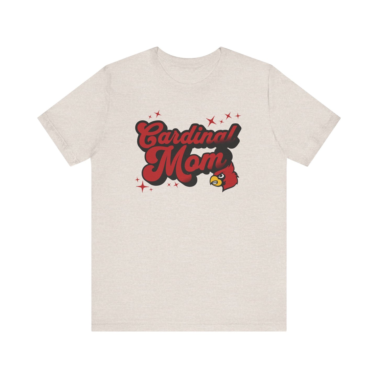 Groovy Cardinal Mom - Bella + Canvas Short Sleeve Tee