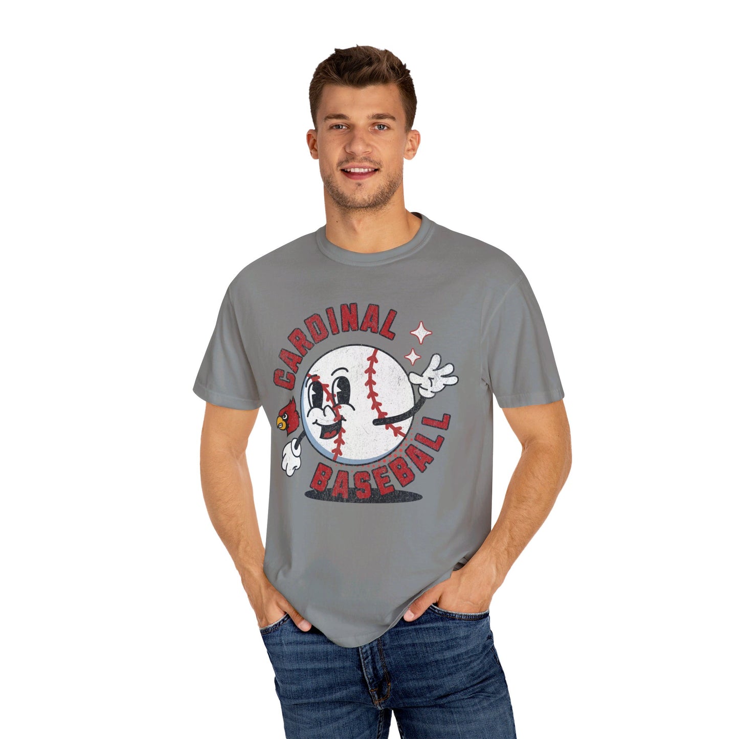 Retro Cardinal Baseball - Comfort Colors T-shirt
