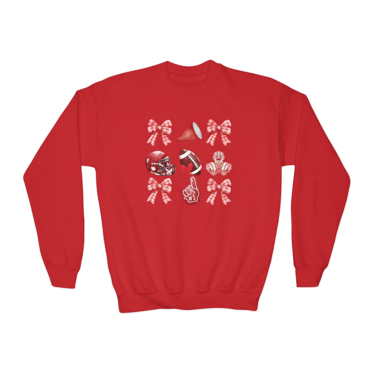 Football Coquette - Youth Crew Sweatshirt